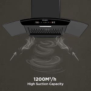 Faber Sydney 90cm 1200 m³/hr Autoclean Kitchen Chimney |Curved ...