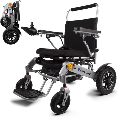 Amazon.com: WHLLICKS Foldable Electric Wheelchair, 25 Miles Long Travel ...