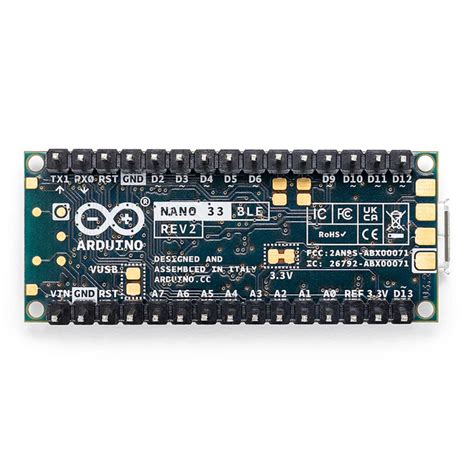 Official Arduino Nano 33 BLE Rev2 IoT Board with Pre-soldered Headers ...