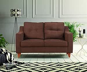 Hometown Fabric Ravioli Two Seater Sofa (Brown) : Amazon.in: Home & Kitchen