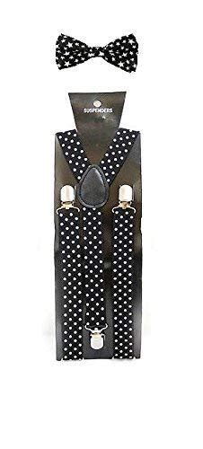 Buy JMP Men's Stylish Combo Of A Star Print Bow And Polka Dot Suspender ...