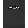 Buy NOTEBOOK: Black Cover - Size (8.5 x 11 inches) 110 Pages: Lined ...