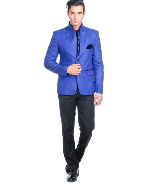 Buy Blue WINTAGE Textured Single-Breasted Blazer | AJIO