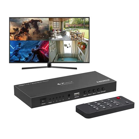 Buy HDMI Multiviewer Switch 4x1, PORTTA HDMI Quad Multi-Viewer Seamless ...