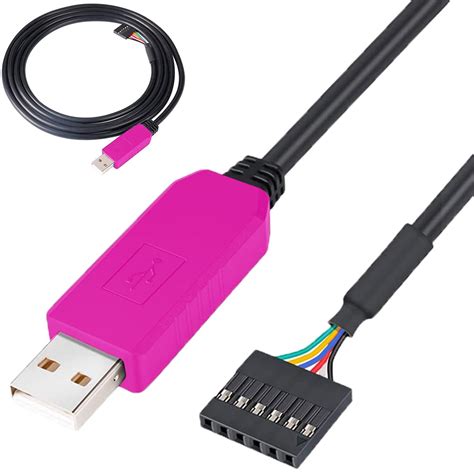 DKARDU FTDI USB to TTL Serial 3.3V Adapter Cable with FTDI Chip 6 Pin 0 ...