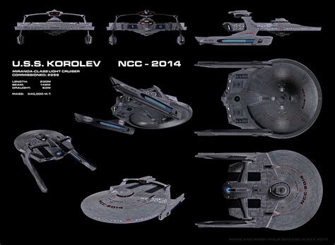 Miranda Class - USS Korolev NCC-2014 (Light Cruiser) | Star trek ships ...