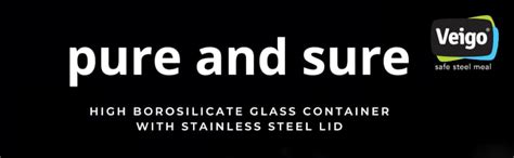 Buy Veigo Leakproof Borosilicate Glass Container With Stainless Steel ...