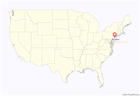 Map of Florence CDP, New Jersey - Thong Thai Real
