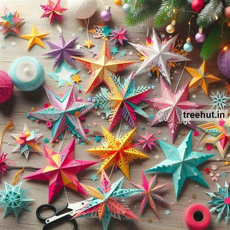 Christmas Star Paper Craft Ideas, Christmas Decoration Ideas for Family ...