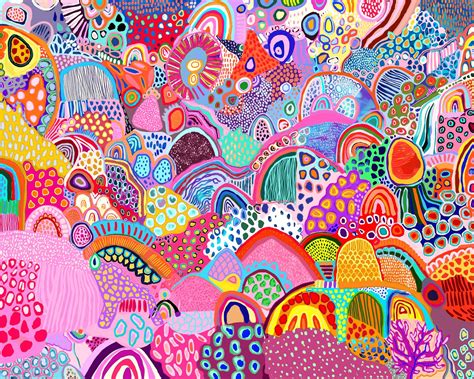Colorful Abstract Art Painting with Circles and Dots