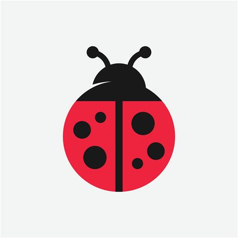Lady bug vector icon, Lady bug logo design, cute icon, simple icon ...