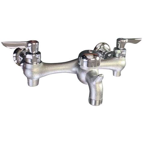 American Standard Lever Handle Straight Service Sink Faucet, 8" Mount ...