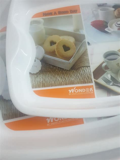 Wonder Homeware Good Day Combo Serving Trays, Colorful Stackable Trays ...