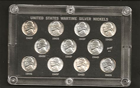 1942-1945 United States Wartime Silver Nickels-11 Coin Set***BU ...
