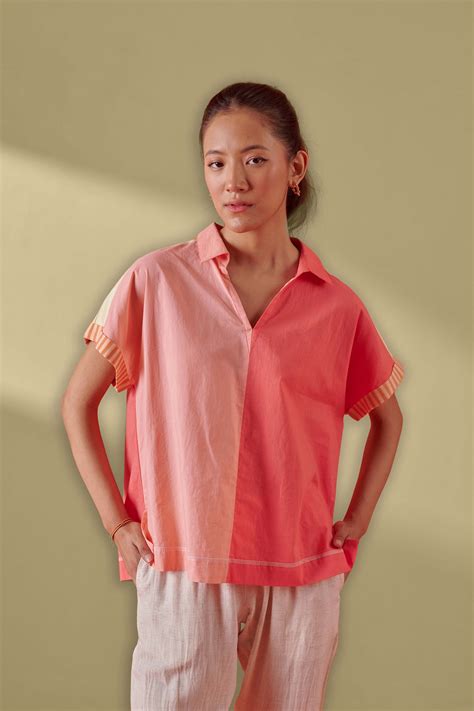 Ziva Color Blocked Boxy Fit Top – Roho