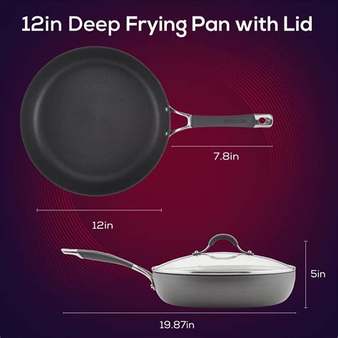 12 deep frying pan with lid online