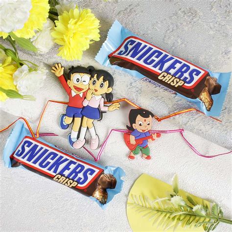 Send Kid''s Rakhi Set With Chocolates Bars Online