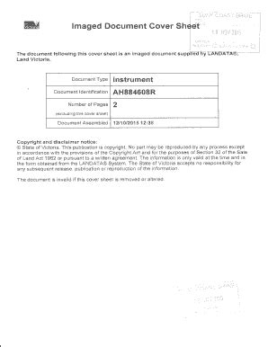 Fillable Online Instrument Document Identification AH884608R Fax Email ...