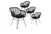 Chaise Altobuy PILA - Lot de 4 Fauteuils Rotin Synthétique Noir et ...