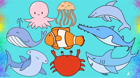 Easy Draw Ocean Animals at Warren Short blog