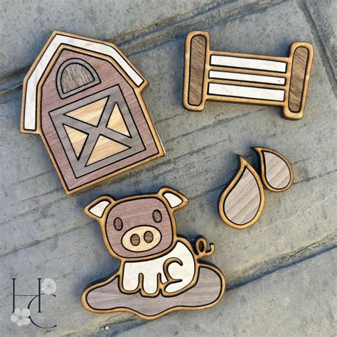 Barnyard Wood Magnet Set – Homestead Customs