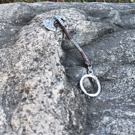 Buy God War Kratos Axe Keychain Game Weapon Model Pendant Key ring Car ...
