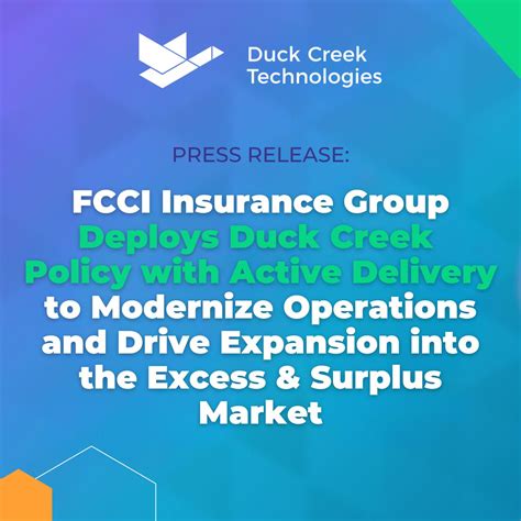 FCCI Insurance Group is live with Duck Creek Policy with Active ...
