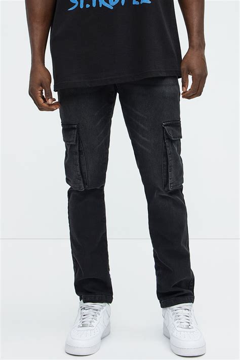 Classic Slim Cargo Jeans - Black Wash | Fashion Nova