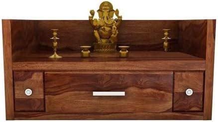 Wood World Wooden Temple for Home, Sheesham Wood Mandir for Home and ...