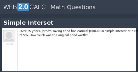 View question - Simple Interset