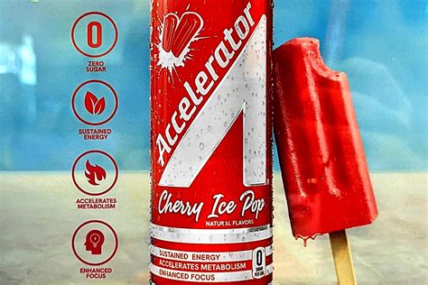 Cherry Ice Pop Accelerator Energy Drink sampled at NACS Show