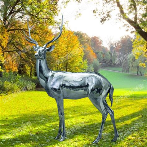 不锈钢鹿 - 河北盛起园林雕塑