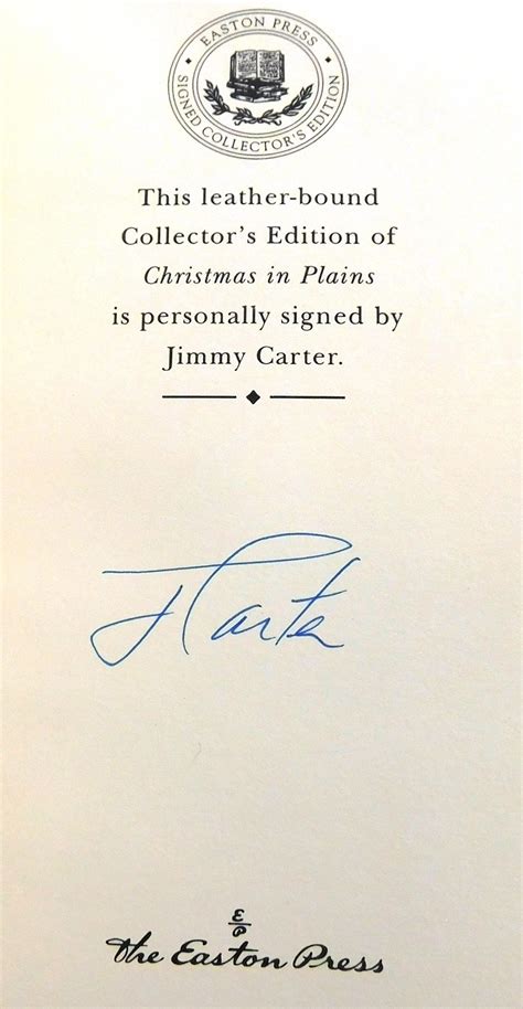 Lot - BOOK: Jimmy Carter, "Christmas In Plains" Easton Press, Norwalk ...