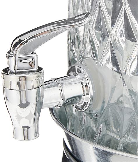 Circleware Treasure Beverage Dispenser with Stand and Metal Lid, Sun ...