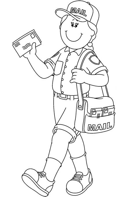 Postman Coloring Pages 的图像结果