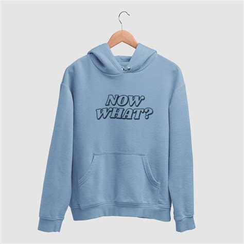 Now What Printed Round Neck Unisex Hoodie
