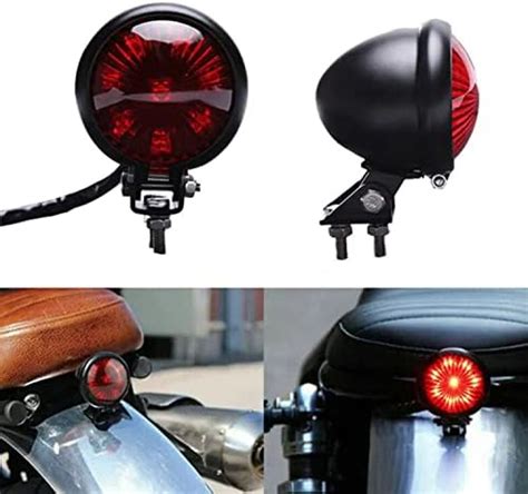 Vagary Motorcycle Tail Light LED Bates Style Bullet Brake Stop Rear ...
