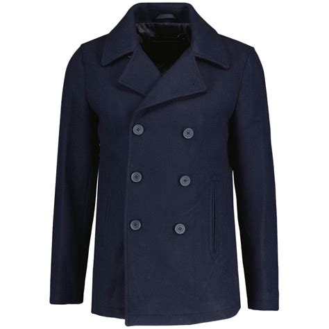 French Connection Double Breasted Mod Peacoat in Navy Blue
