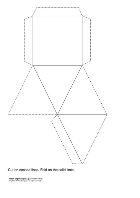 Image result for Square Pyramid Template