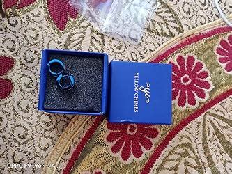Buy Yellow Chimes Hoop Earrings for Men Metallic Blue Western Style ...