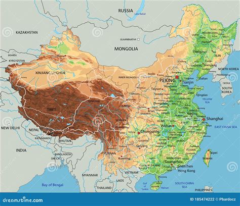 chinese physical map