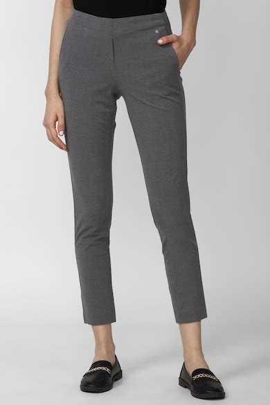 Buy Women Grey Solid Formal Regular Fit Trousers Online - 903533 | Van ...