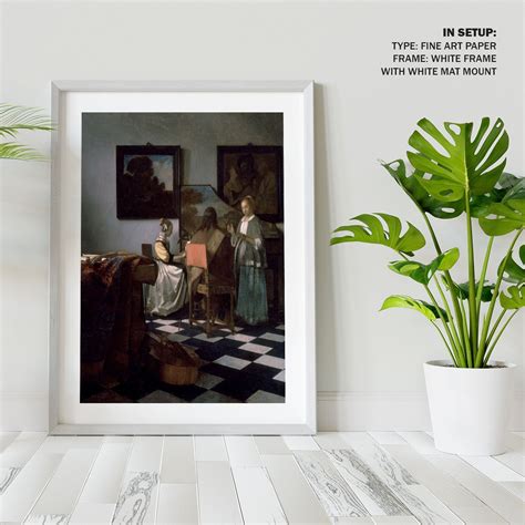 The Concert Painting & Wall Art Print by Johannes Vermeer - Dessine Art