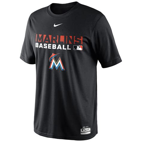 Men's Miami Marlins Nike Black Authentic Collection Legend Team Issue ...