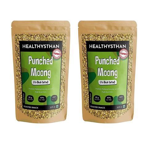Healthysthan - Roasted Snack - Punched Moong (Classic) Low Fat, High ...