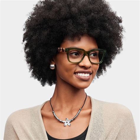 Zinnia Green Frame Glasses with Rectangle Frame Online | ZEELOOL
