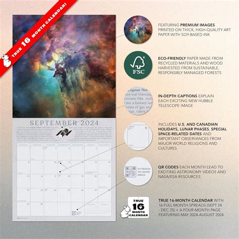 Marble City Press Hubble Space Telescope 2025 Calendar | Marble City ...