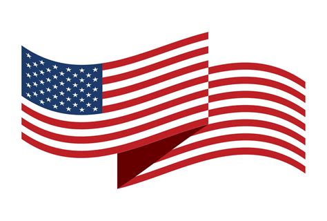 usa flag waving 10530222 Vector Art at Vecteezy