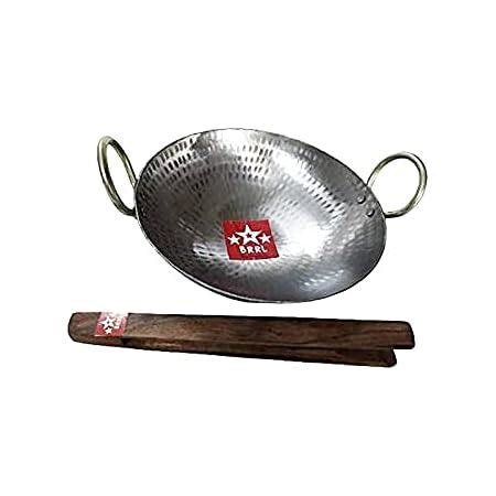 Buy BRRL New Hand Hammered Iron Loha Lokhand Kadhai Large Heavy Wok ...