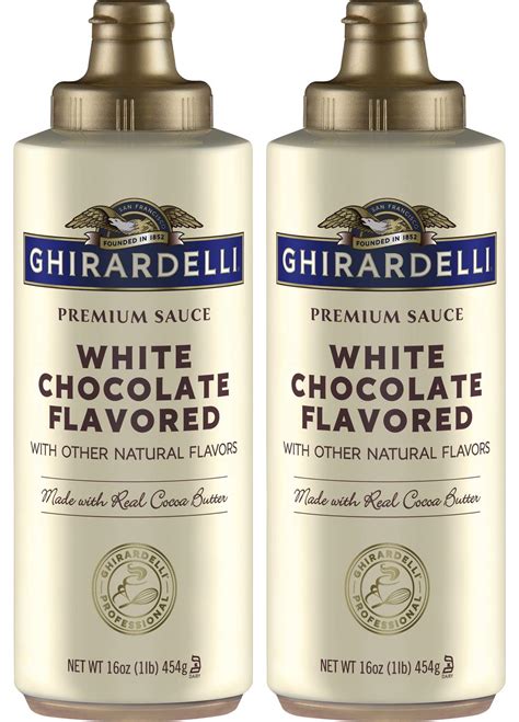 Ghirardelli White Chocolate Sauce 16 oz Squeeze Bottle (Pack of 2): Buy ...